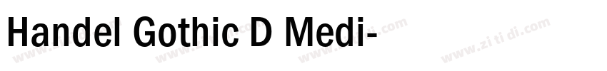 Handel Gothic D Medi字体转换